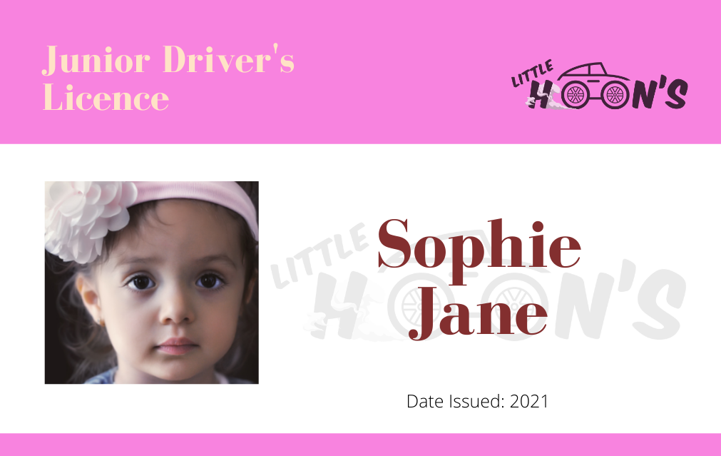 Little Hoon's Junior Drivers Licence