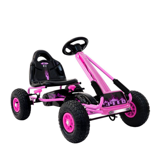 Rigo Kids Pedal Go Kart Car Ride On Toys Racing Bike Rubber Tyre Adjustable Seat - LittleHoon's
