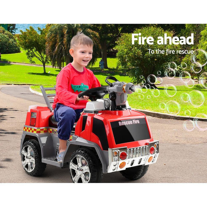 Kids 6v Ride On Fire Truck Rigo - LittleHoon's