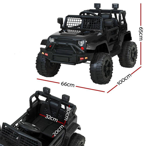 Rigo Jeep inspired Kids Electric 12v Ride On Car With Remote Control | Black - LittleHoon's