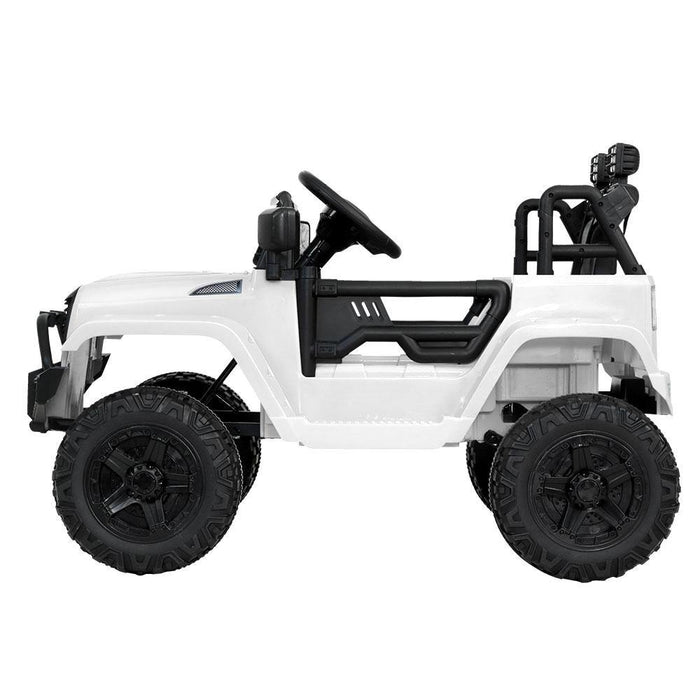 Rigo Jeep inspired Kids Electric 12v Ride On Car With Remote Control | White - LittleHoon's