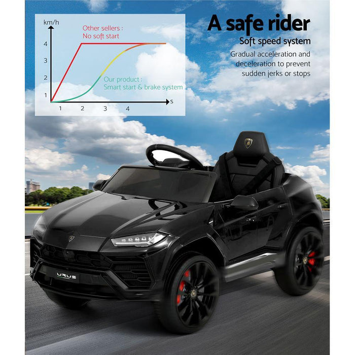 12V Electric Kids Ride On Toy Car Licensed Lamborghini URUS Remote Control Black - LittleHoon's