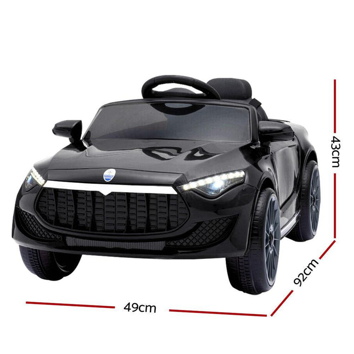 Rigo Maserati Inspired Kids Electric 12v Ride On Car With Remote Control | Black - LittleHoon's