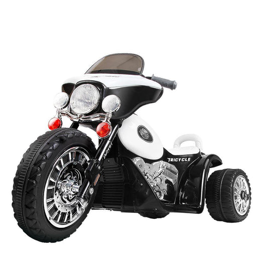 Rigo Kids Ride On Motorbike Motorcycle Toys Black White - LittleHoon's