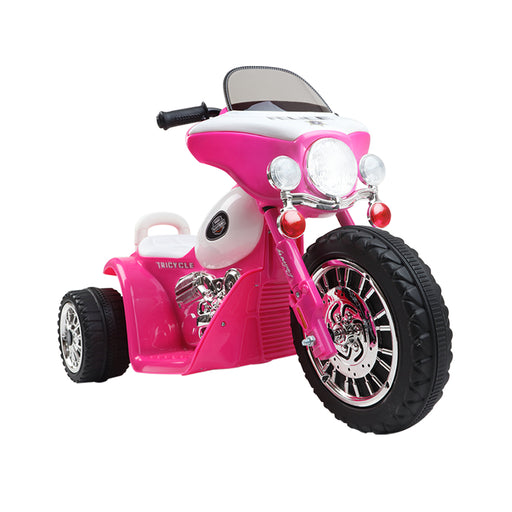 Police Harley Davidson inspired Rigo 6v Kids Ride On Motorbike | Pink