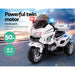 Kids Ride On 12v Motorbike Rigo Police Car | White - LittleHoon's