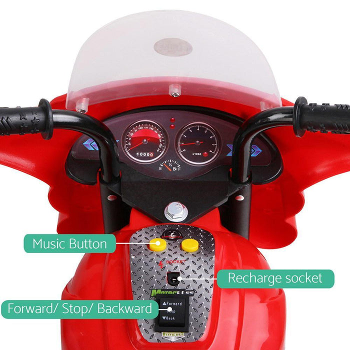 Rigo Kids Ride On Motorbike Motorcycle Car Red - LittleHoon's