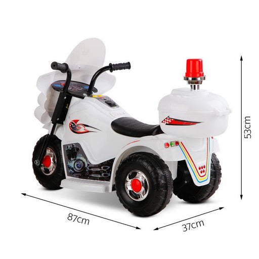 Rigo Kids Ride On Motorbike Motorcycle Car Toys White - LittleHoon's