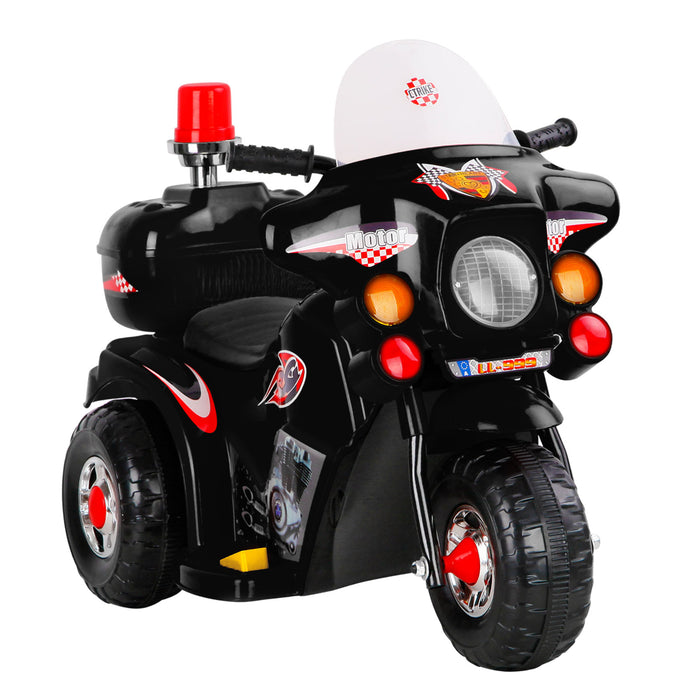 Childrens ride shop on motorbike