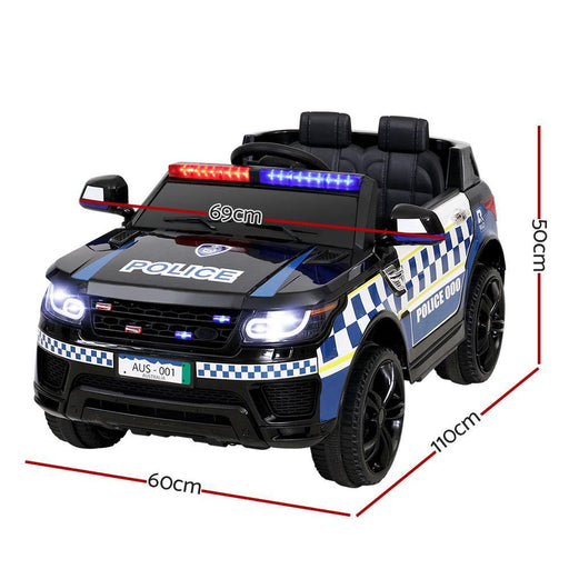 Rigo Kids Ride Car Inspired Patrol Police Electric Toy Cars Black - LittleHoon's