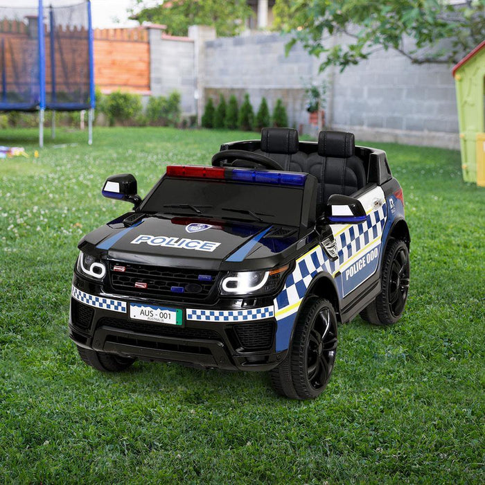 Rigo Kids Ride Car Inspired Patrol Police Electric Toy Cars Black - LittleHoon's