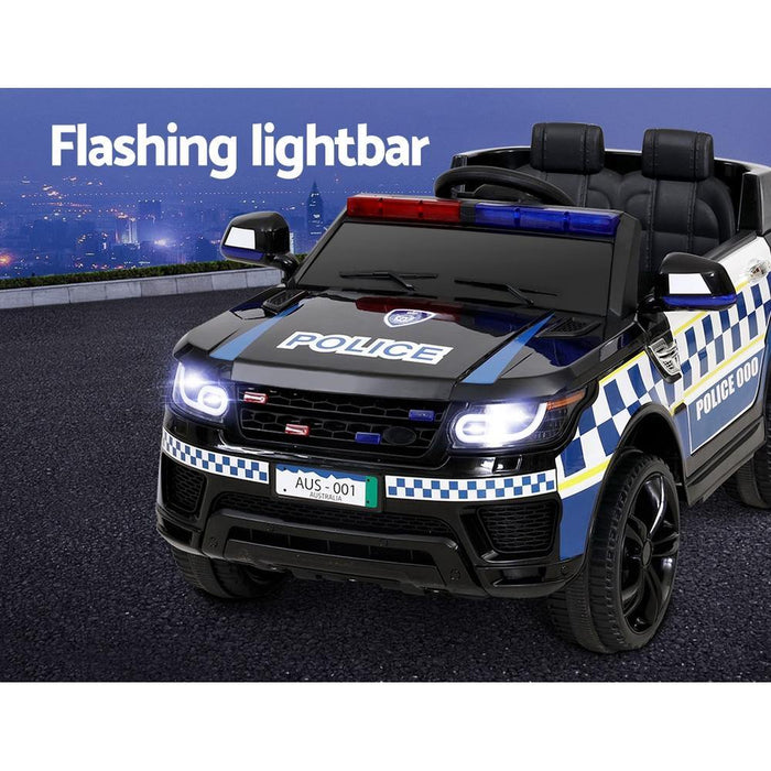 Rigo Kids Ride Car Inspired Patrol Police Electric Toy Cars Black - LittleHoon's