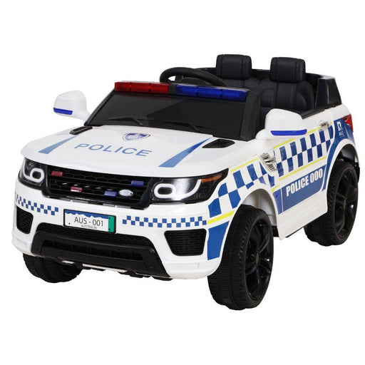 Rigo Kids Ride On Car Inspired Patrol Police Electric Powered Toy Cars White - LittleHoon's