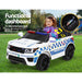 Rigo Kids Ride On Car Inspired Patrol Police Electric Powered Toy Cars White - LittleHoon's