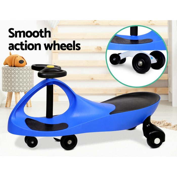 Rigo Kids Ride On Swing Car - Blue - LittleHoon's