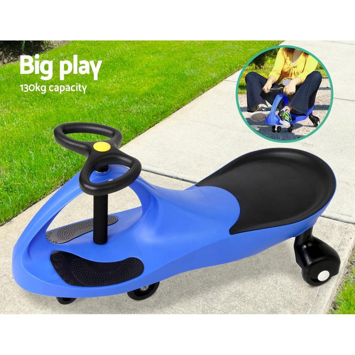 Rigo Kids Ride On Swing Car - Blue - LittleHoon's