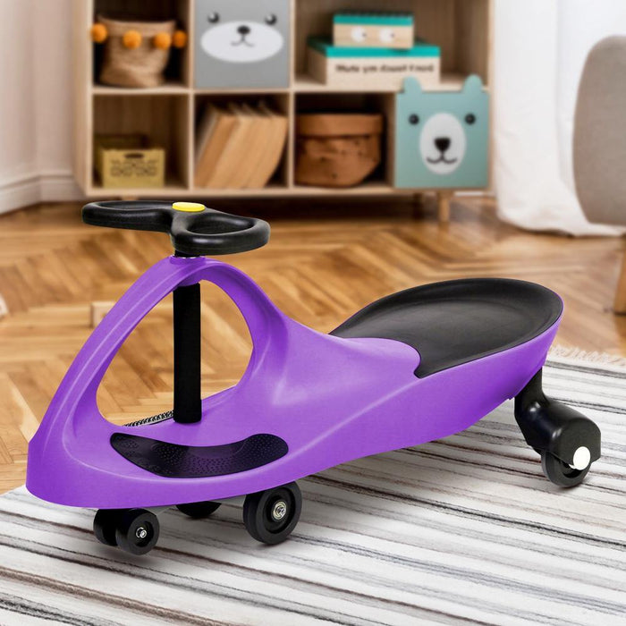 Rigo Kids Ride On Swing Car - Purple - LittleHoon's