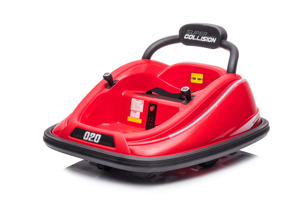 12V Kids Indoor Electric Bumper Car - Red